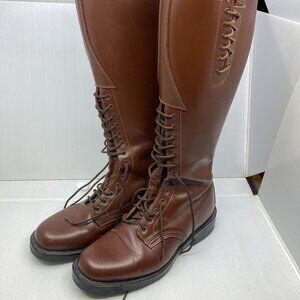 vtg police army military uniform riding equestrian mens boots sz 6 1/2 G